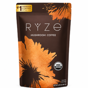 RYZE SUPERFOODS Mushroom Coffee USDA Organic with 6 Adaptogenic Mushrooms - 30 servings