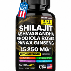 Shilajit Ashwagandha, Rhodiola Rosea, Panax Ginseng – 60 Capsule’s