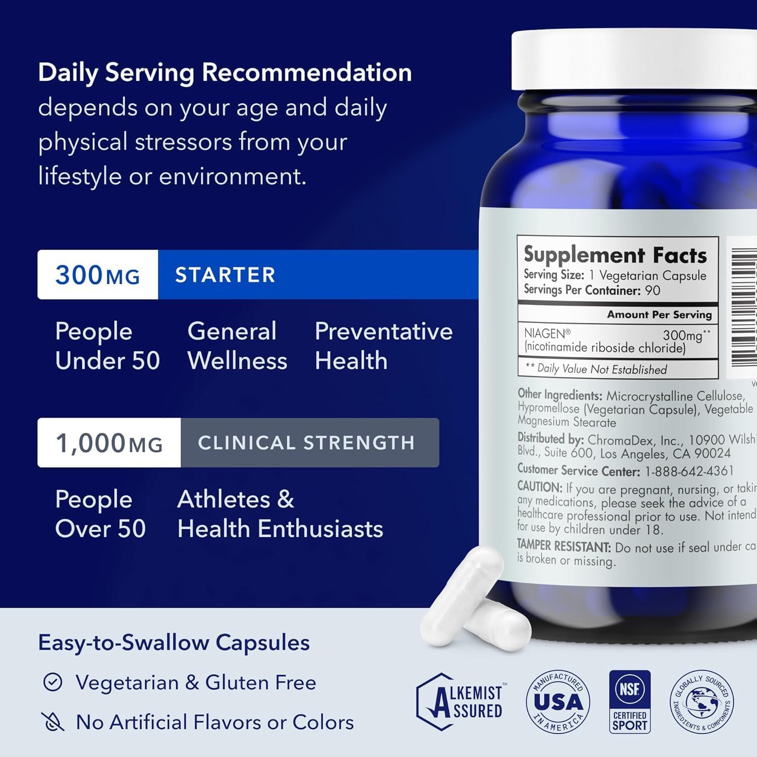 TRU NIAGEN Patented NAD+ Supplement for Anti Aging and Cell Regeneration, 300 mg Niagen, 90 Capsules - Image 8