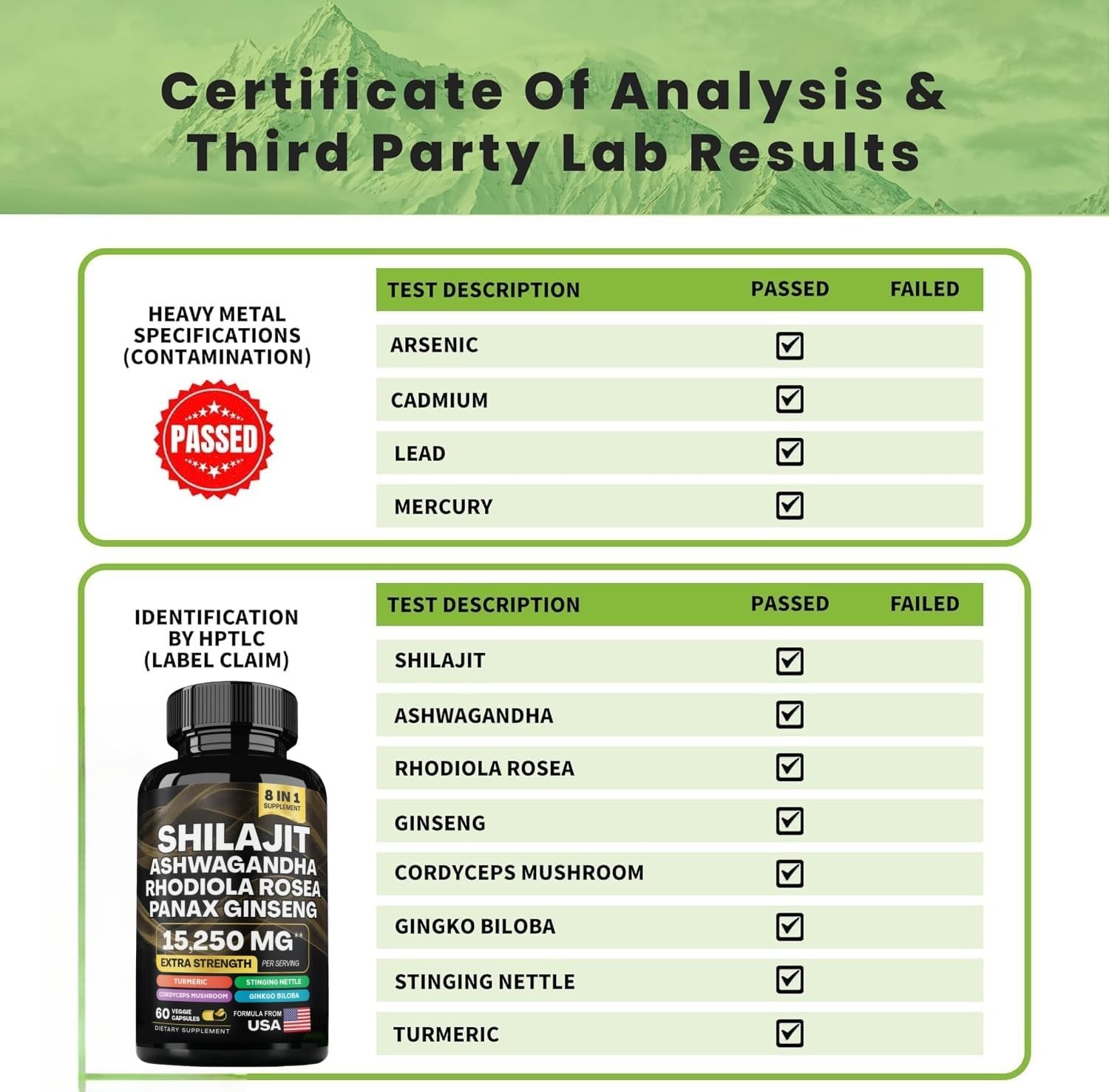 Shilajit Ashwagandha, Rhodiola Rosea, Panax Ginseng โ 60 Capsuleโs - Image 6