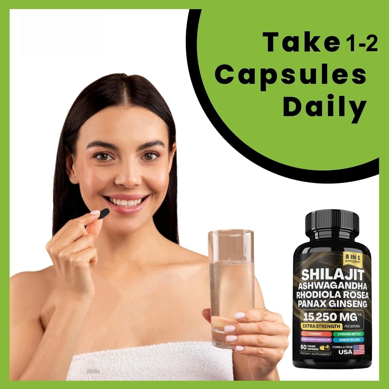 Shilajit Ashwagandha, Rhodiola Rosea, Panax Ginseng โ 60 Capsuleโs - Image 4