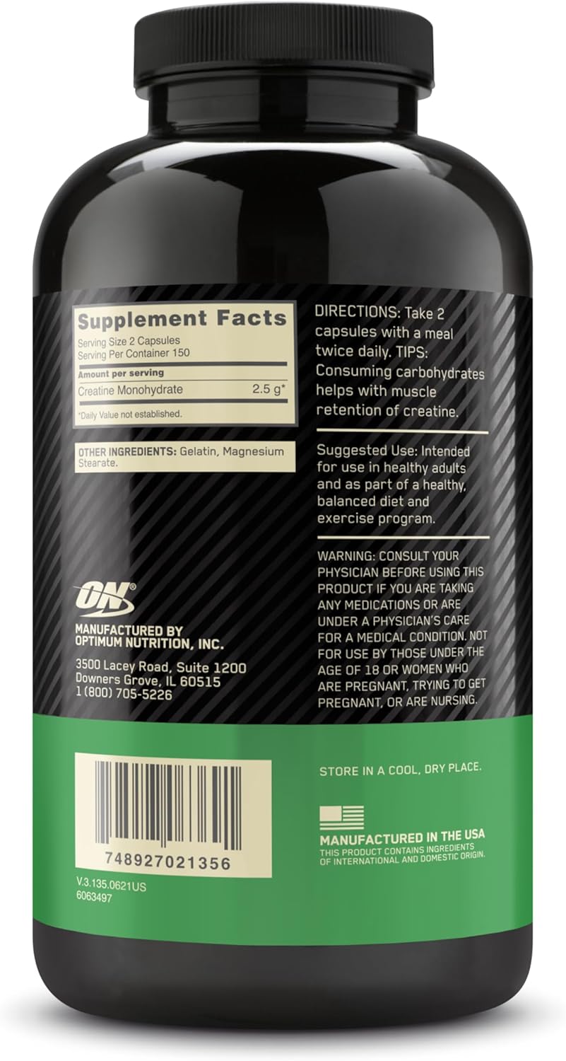 Optimum Nutrition Micronized Creatine Keto Friendly, 2500mg, 300 Capsules - Image 8