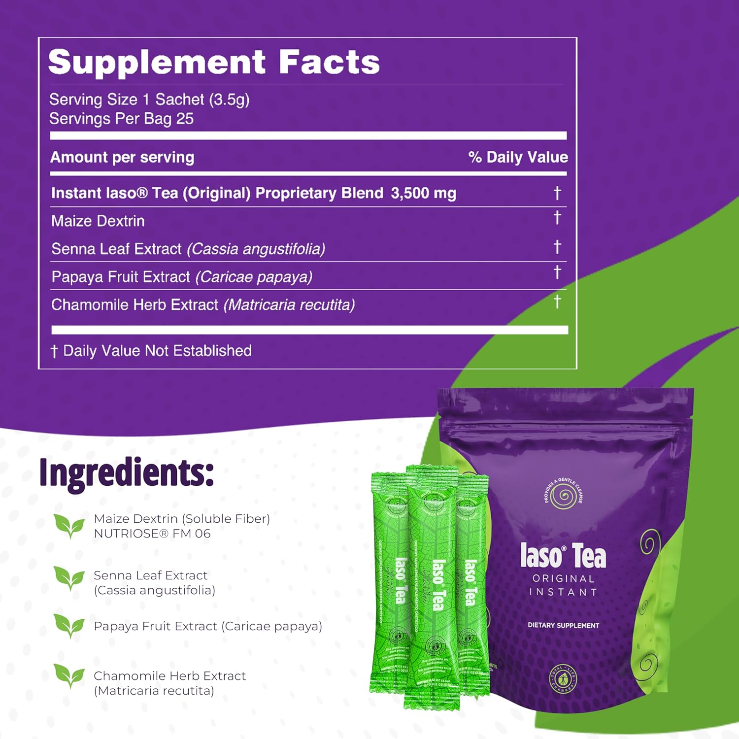 Iaso Instant Tea (Original) - Convenient Tea for a Balanced Lifestyle, Gentle & Refreshing, 25 Sachets (1 Pack) - Image 7