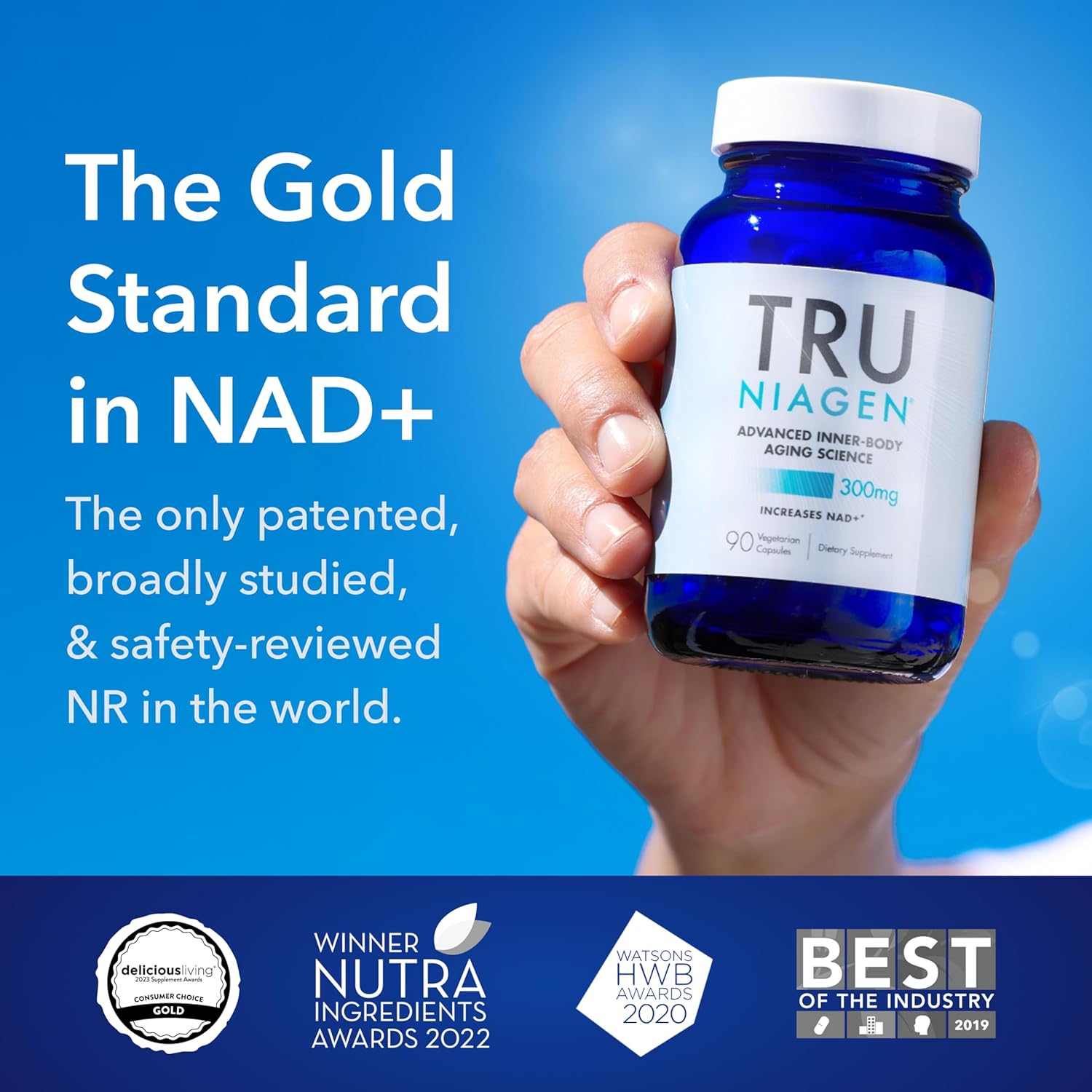 TRU NIAGEN Patented NAD+ Supplement for Anti Aging and Cell Regeneration, 300 mg Niagen, 90 Capsules - Image 2
