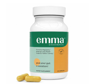 Emma Gut Health - Gas and Bloating Relief, Constipation, Leaky Gut Repair - Gut Cleanse & Restore Digestion - 60 Capsules