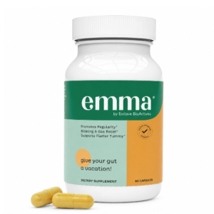 Emma Gut Health - Gas and Bloating Relief, Constipation, Leaky Gut Repair - Gut Cleanse & Restore Digestion - 60 Capsules