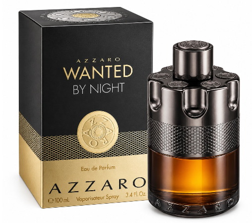 Azzaro Wanted Night Parfum Spray for Men – Woody Spicy Night Cologne, 3.4oz