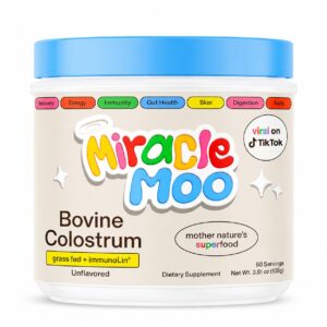 Miracle Moo Colostrum Supplement for Gut Health Hair Growth – 60 Servings – 108g