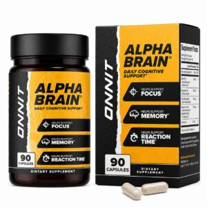 ONNIT Alpha Brain (R) Nootropic Brain Supplement for Men and Women - 90 Count