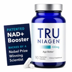 TRU NIAGEN Patented NAD+ Supplement for Anti Aging and Cell Regeneration, 300 mg Niagen, 90 Capsules